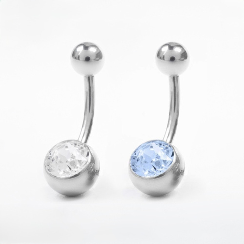 Банан Классический 1 голубой камень 1.6 мм (14 G) фото 2